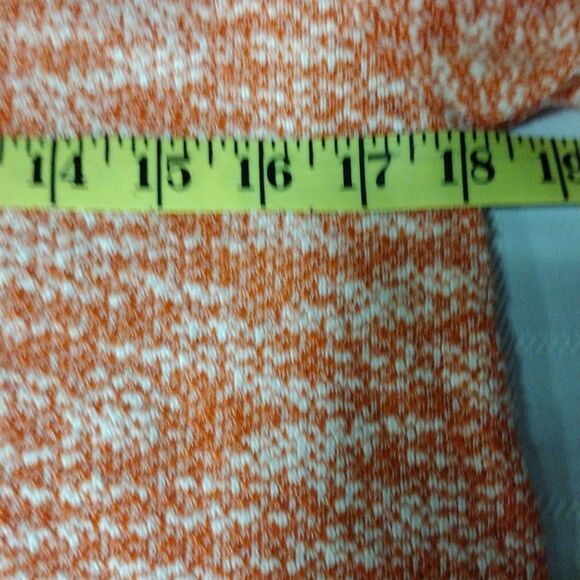 Ya Los Angeles Women's Knit Top Size M Pink Ivory Ruffle Hem Back Tie Scoop Neck - Picture 9 of 13